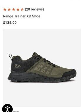 VIKTOS Range Trainer XD Men's Olive/Black Tactical Shoe